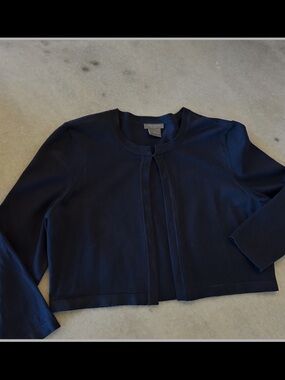 Ann Taylor Midnight Blue Cropped Knit Bolero